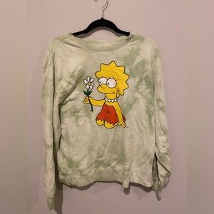 Sweatshirt Large Fox 21 Tie Dye Lisa Simpsons Daisy L Depop Grunge Ladies